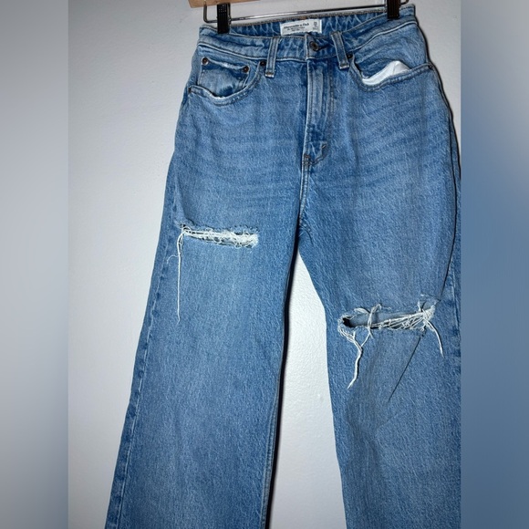 ABERCROMBIE AND FITCH Curve Love Ultra High Rise Ankle Straight Jean size 25XL - Picture 3 of 6